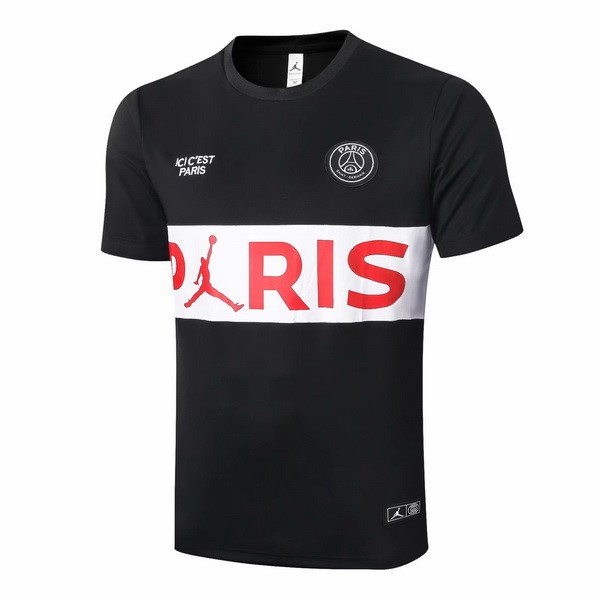 Camiseta de Entrenamiento Paris Saint Germain 2020 2021 Negro Blanco